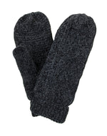 The Ivy Black Chenille Mittens