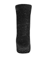 The Margot Slipper Sock - Black/Silver Lurex